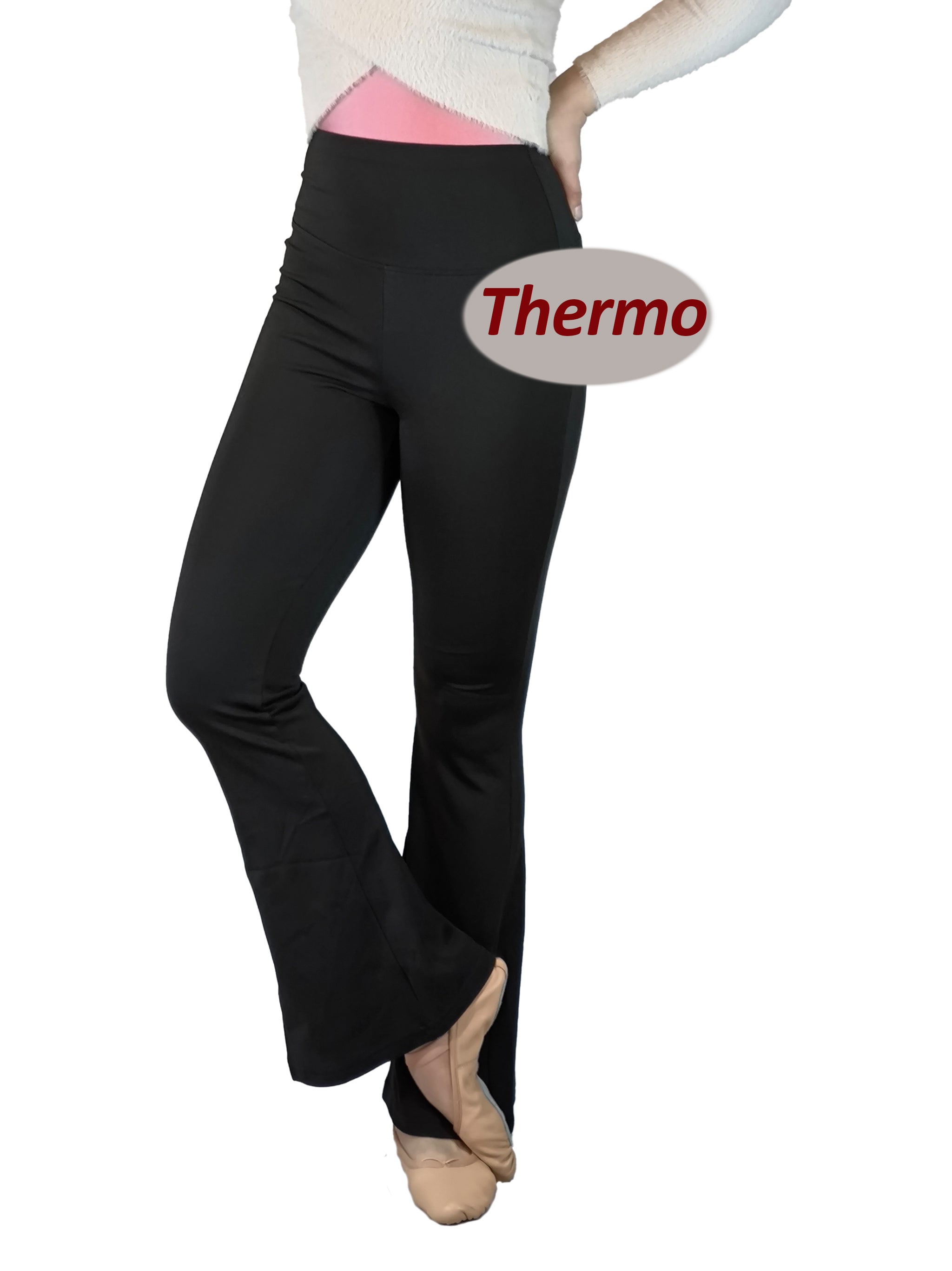 EH005 Damen Thermo Schlaghose in High-Waist, Farbe Schwarz – Moveworld