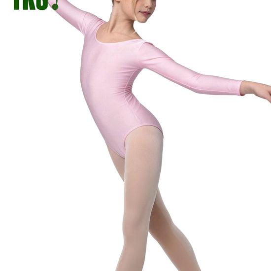 B109G Kinder Trikot Marke TKS  Langarm Stretch-Stoff glänzend TKS Tanz-Kostueme-Schuhe