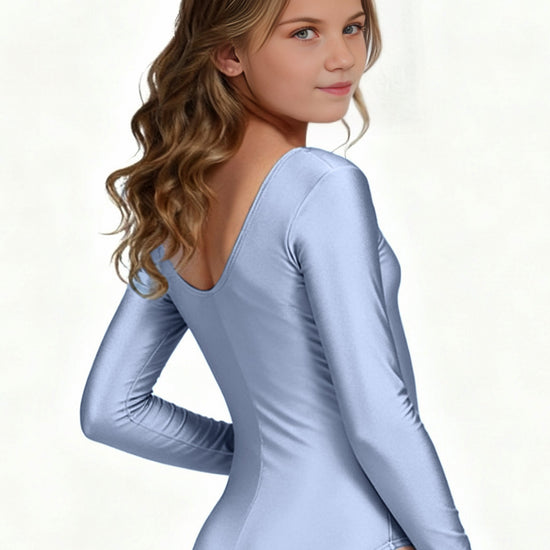 B109G Kinder Trikot Marke TKS  Langarm Stretch-Stoff glänzend TKS Tanz-Kostueme-Schuhe