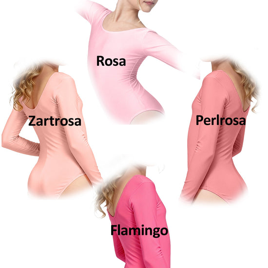 B109G Kinder Trikot Marke TKS  Langarm Stretch-Stoff glänzend TKS Tanz-Kostueme-Schuhe