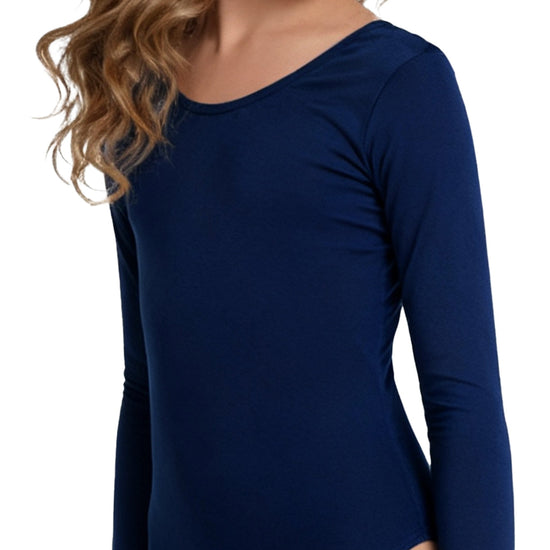 B109G Kinder Trikot Marke TKS  Langarm Stretch-Stoff glänzend TKS Tanz-Kostueme-Schuhe