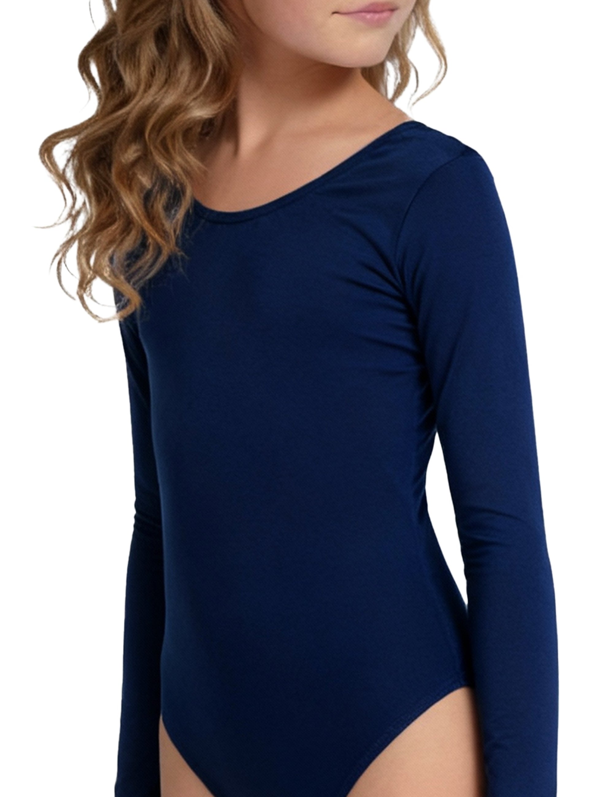 B109G Kinder Trikot Marke TKS  Langarm Stretch-Stoff glänzend TKS Tanz-Kostueme-Schuhe