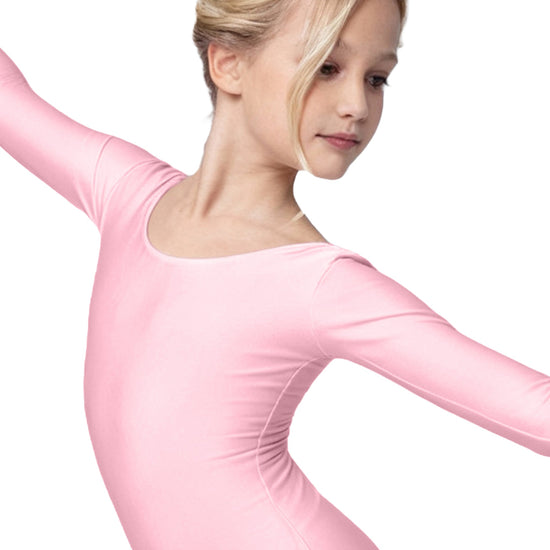 B109G Kinder Trikot Marke TKS  Langarm Stretch-Stoff glänzend TKS Tanz-Kostueme-Schuhe