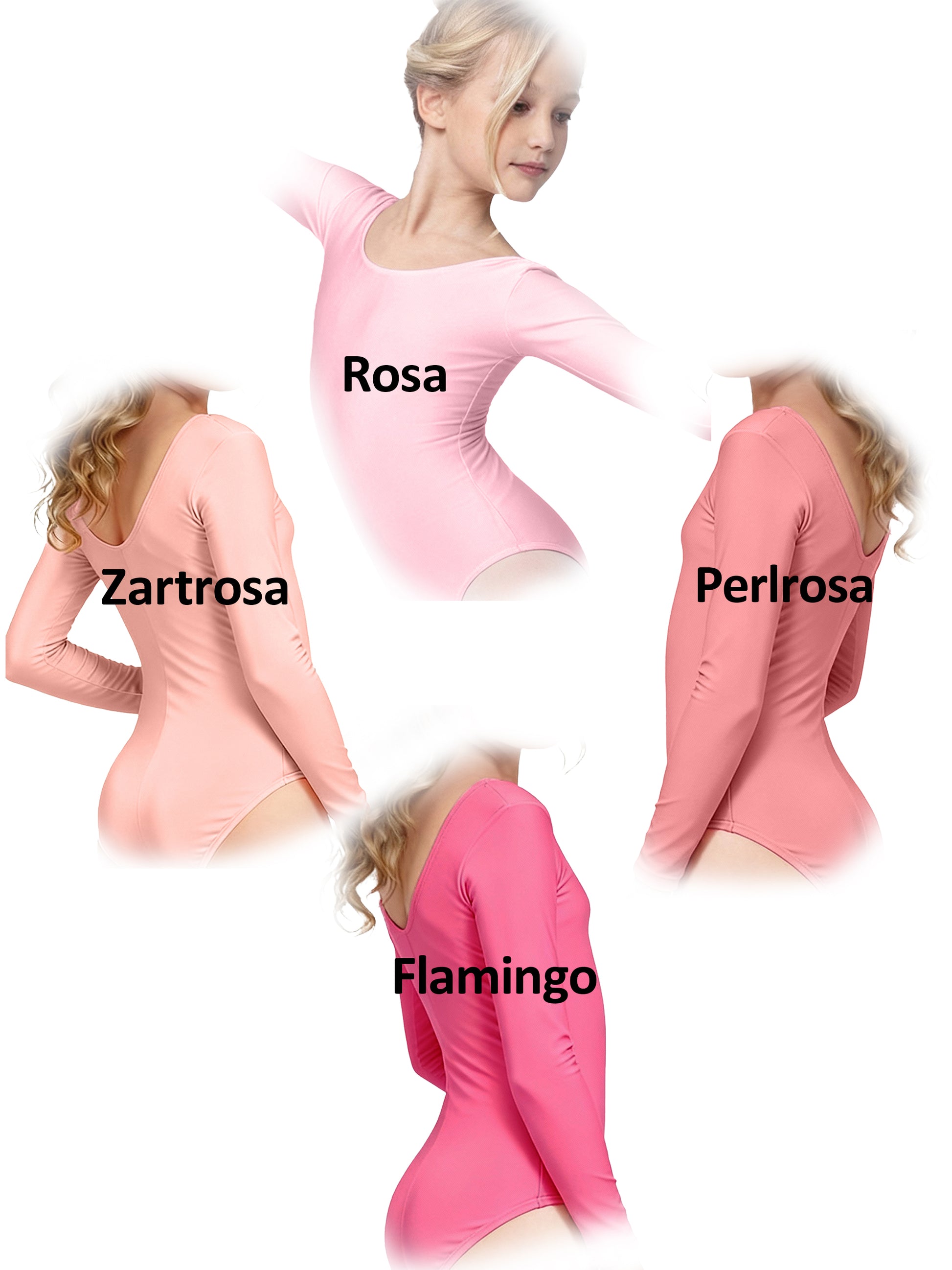 Trikot, Tanztrikot, Tanz Body, Balletttrikot, Turnanzug, Ballettbody, Leotard
für Damen Langarm Marke TKS
Modell: "Blair"