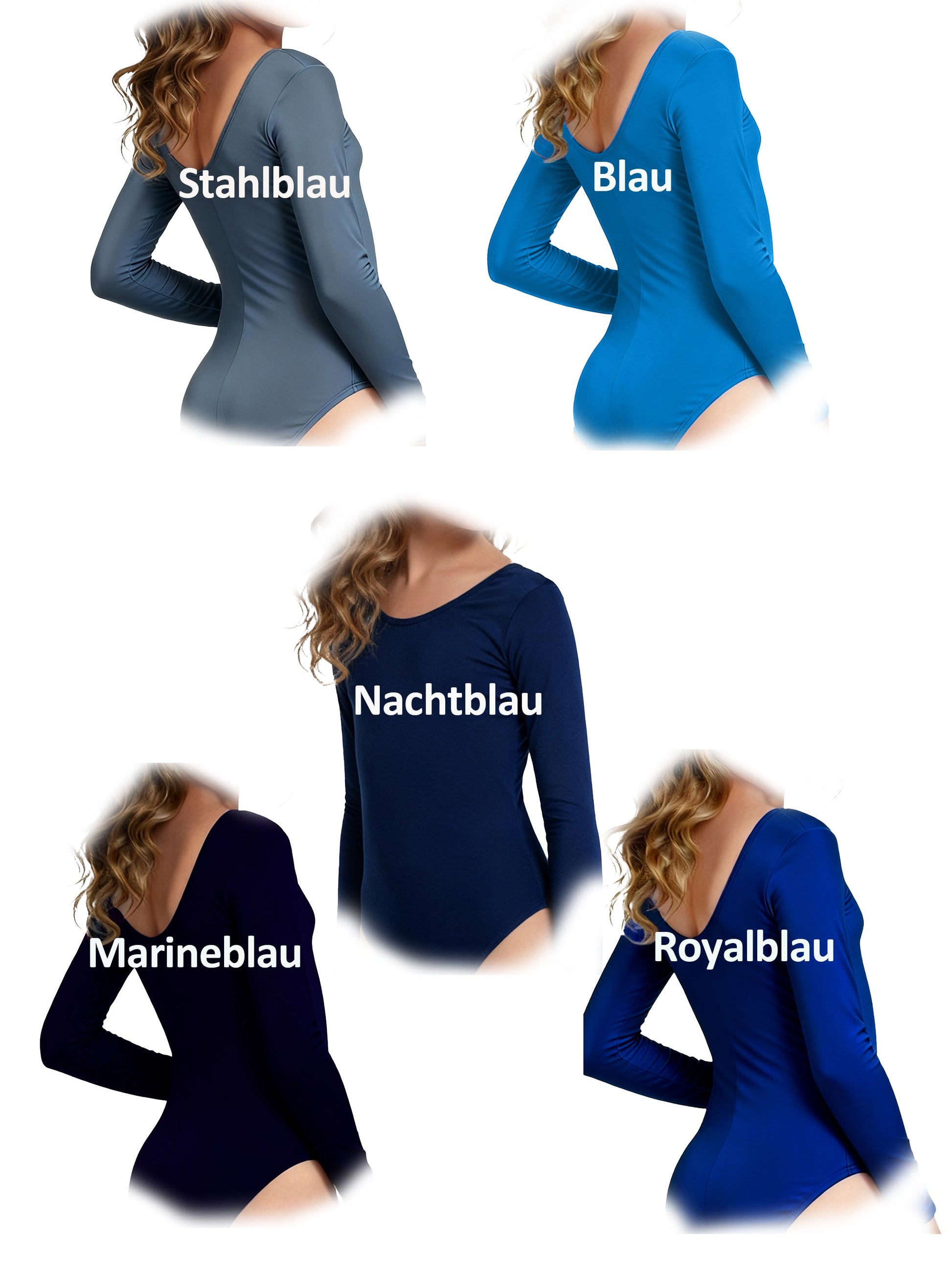 Trikot, Tanztrikot, Tanz Body, Balletttrikot, Turnanzug, Ballettbody, Leotard
für Damen Langarm Marke TKS
Modell: "Blair"