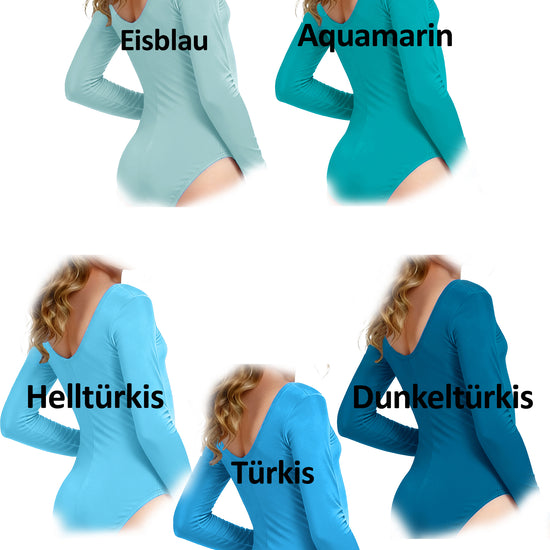"Blair" Glänzendes Tanztrikot Tanz Body Langarm für Damen - Moveworld
