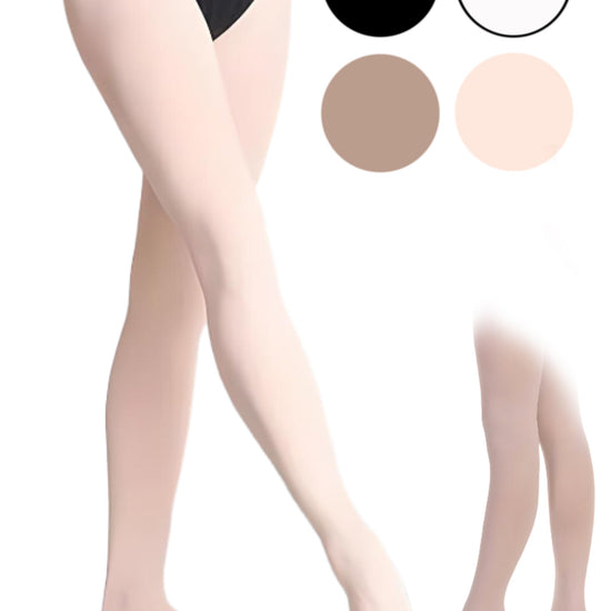 ST01 Kinder Ballettstrumpfhose, Tanz Strumpfhose, Feinstrumpfhose mit Fuss Moveworld