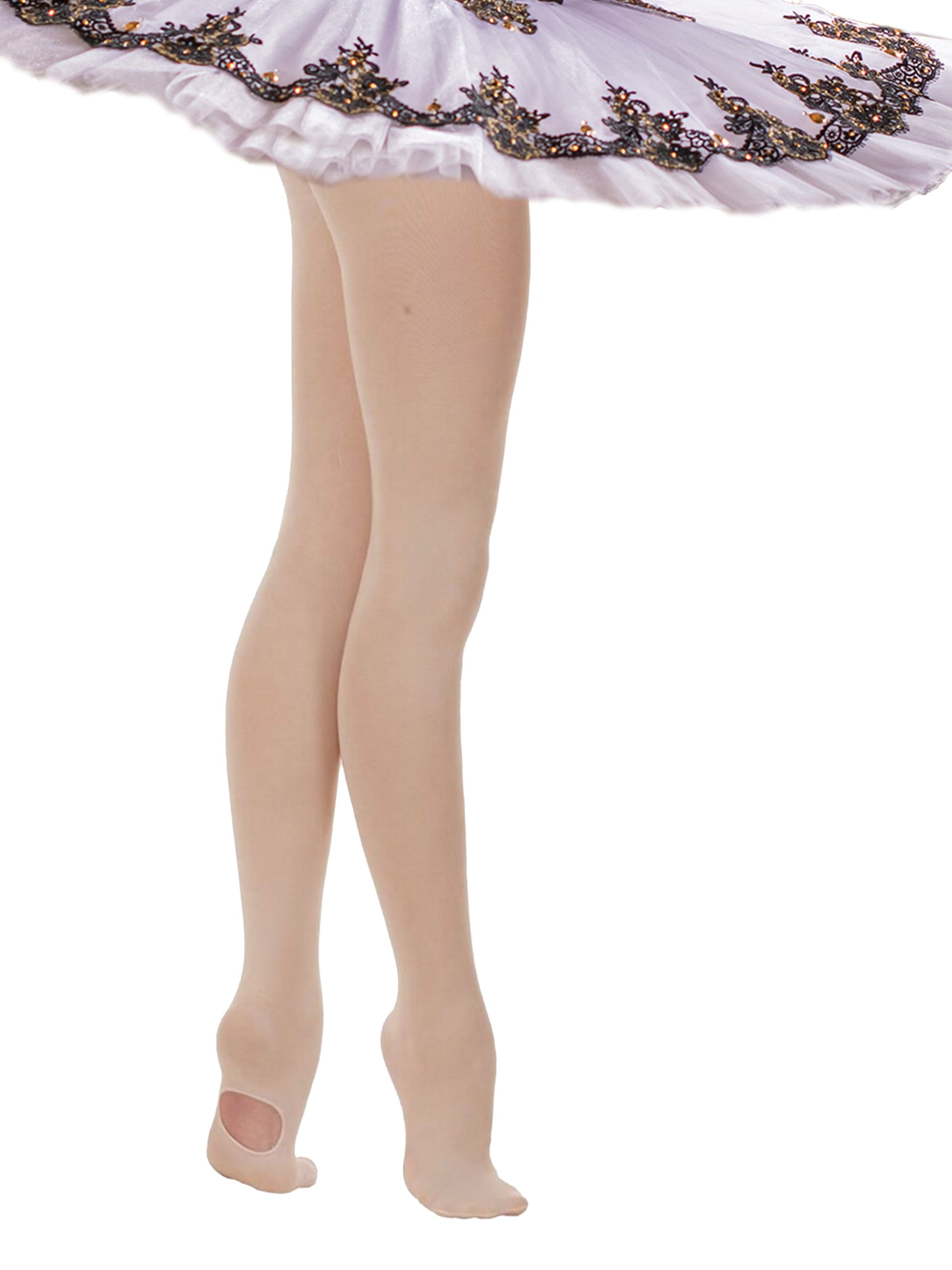 ST02 Mädchen, Damen Ballettstrumpfhose, Strumpfhose mit Ballenloch Moveworld