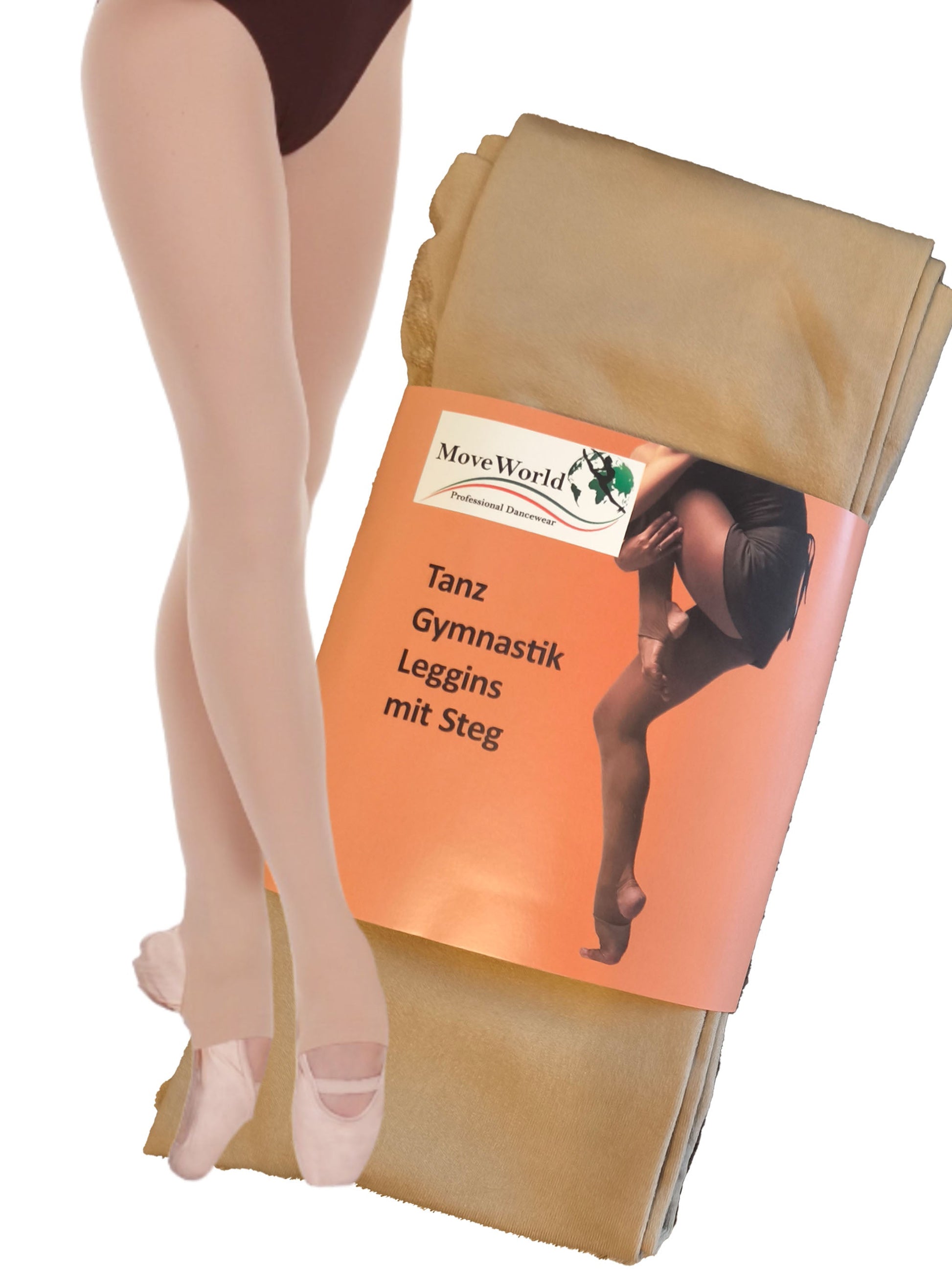 ST03 Ballettstrumpfhose, Tanz Strumpfhose, Lateintanz, Feinstrumpfhose - Mit Steg Moveworld