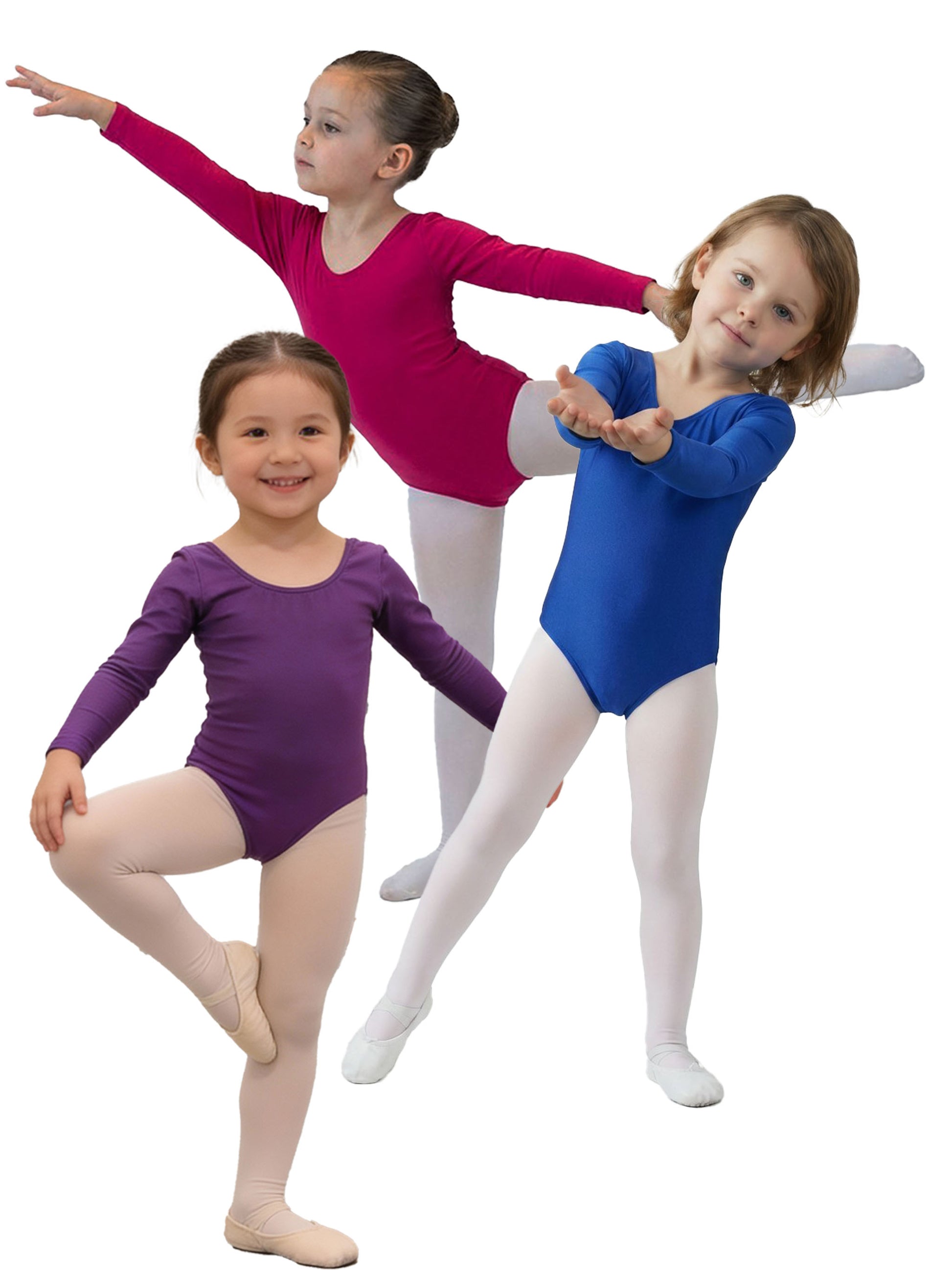 Trikot, Tanztrikot, Tanz Body, Balletttrikot, Turnanzug, Ballettbody, Leotard
für Kleinkinder Langarm Marke TKS
Modell: "Betti"