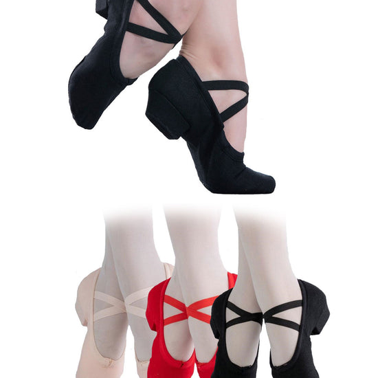 Charak03.2,5 Charaktertanz Schuhe Leine, Schwarz, Rosè, Rot, 2.5 cm Absatz aus Holz Moveworld