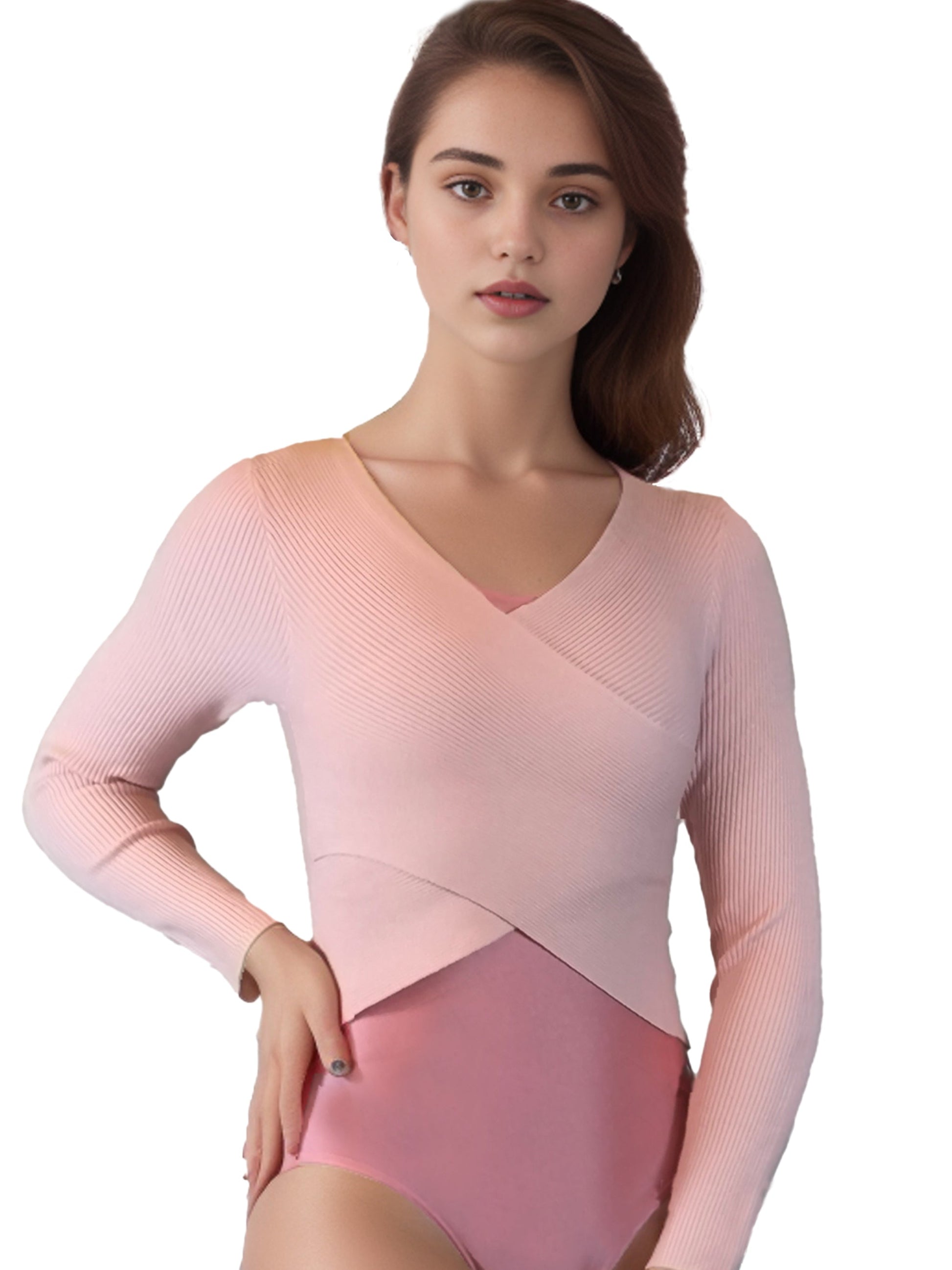 Damen Cardigan in Wickeloptik mit Struktur von Moveworld