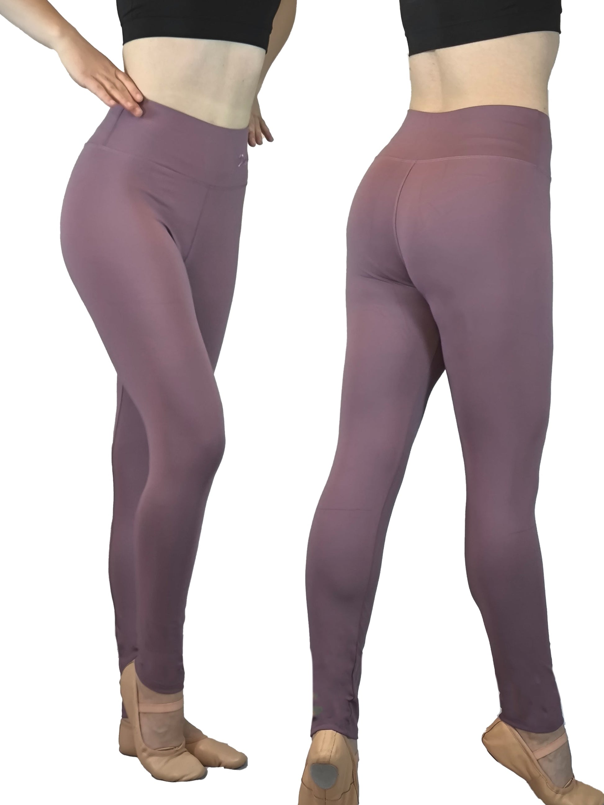 Damen Leggins High-Waist lang mit "Dance"-Stickerei, Yoga-Hose, Fitness Hose, Trainingshose von Moveworld