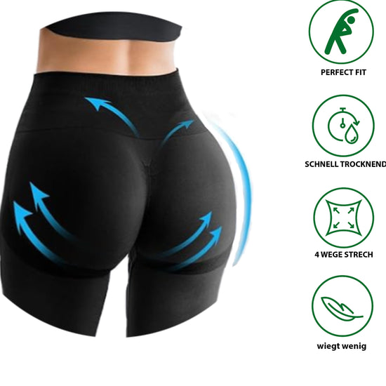 Damen Leggins, Fitnesshose, Yoga Hose, nahtlos blickdicht mit Push Up von Moveworld 