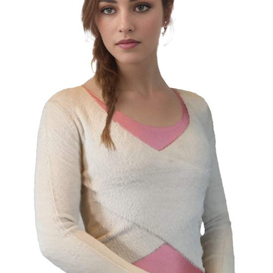 Damen Plüsch Cardigan in Wickeloptik, Tanz, Ballett, Yoga Oberteil von Moveworld