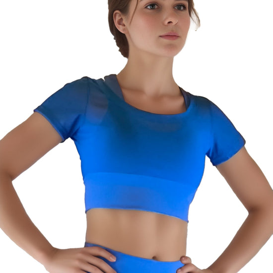 Damen Top mit Netz für Tanz,Ballett, Yoga, Fitness und Gymnastik von Moveworld