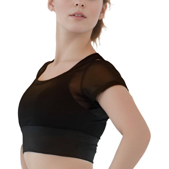 Damen Top mit Netz für Tanz,Ballett, Yoga, Fitness und Gymnastik von Moveworld