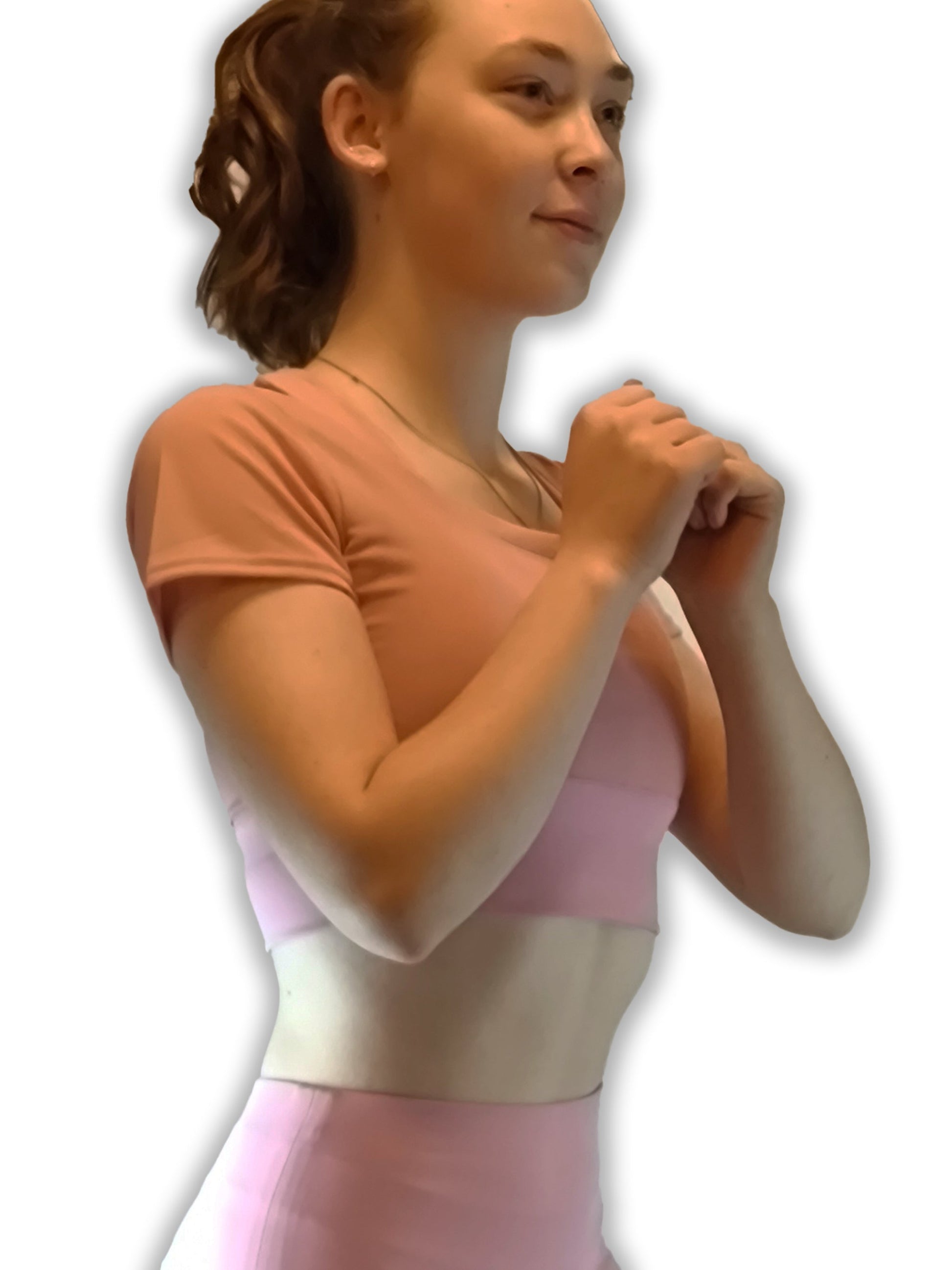 Damen Top mit Netz für Tanz,Ballett, Yoga, Fitness und Gymnastik von Moveworld