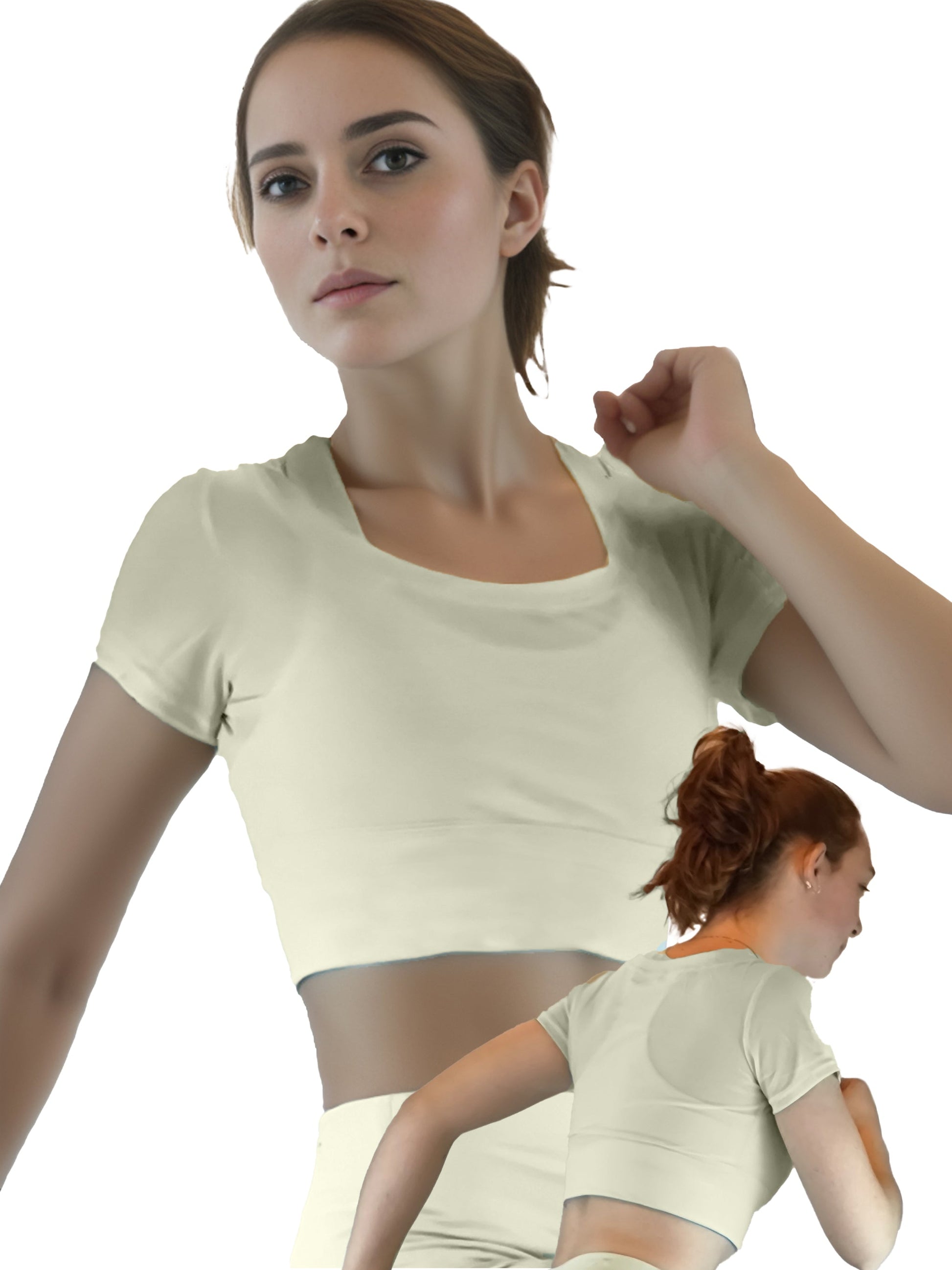 Damen Top mit Netz für Tanz,Ballett, Yoga, Fitness und Gymnastik von Moveworld