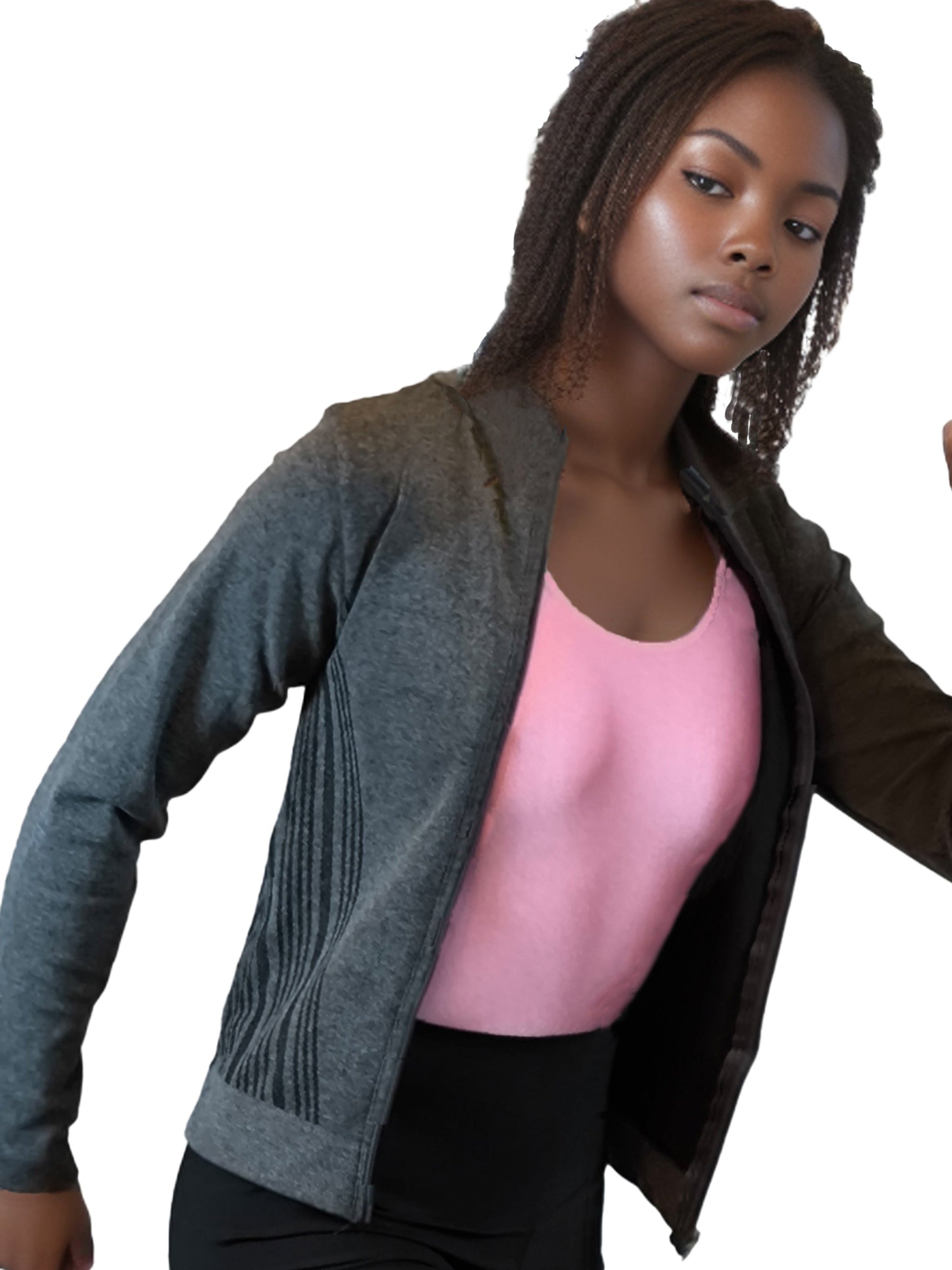 Damen Trainingsjacke, Jacke mit Reißverschluss in toller Streifenoptik von Moveworld