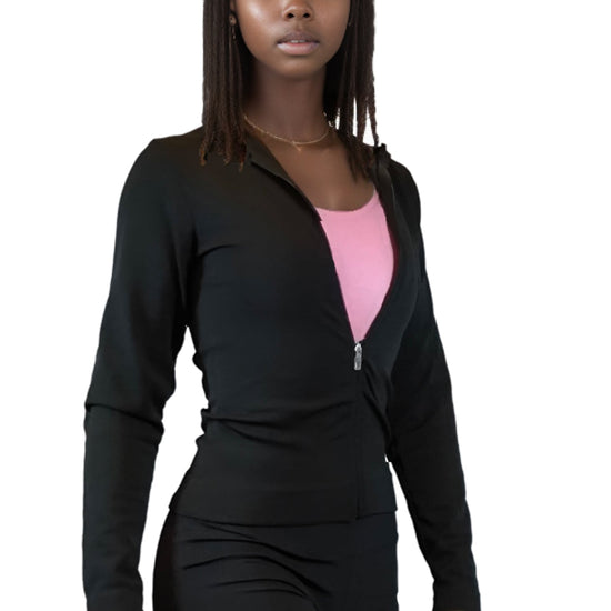 Damen Trainingsjacke, Jacke mit Reißverschluss in toller Streifenoptik von Moveworld
