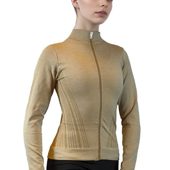 Damen Trainingsjacke, Jacke mit Reißverschluss in toller Streifenoptik von Moveworld