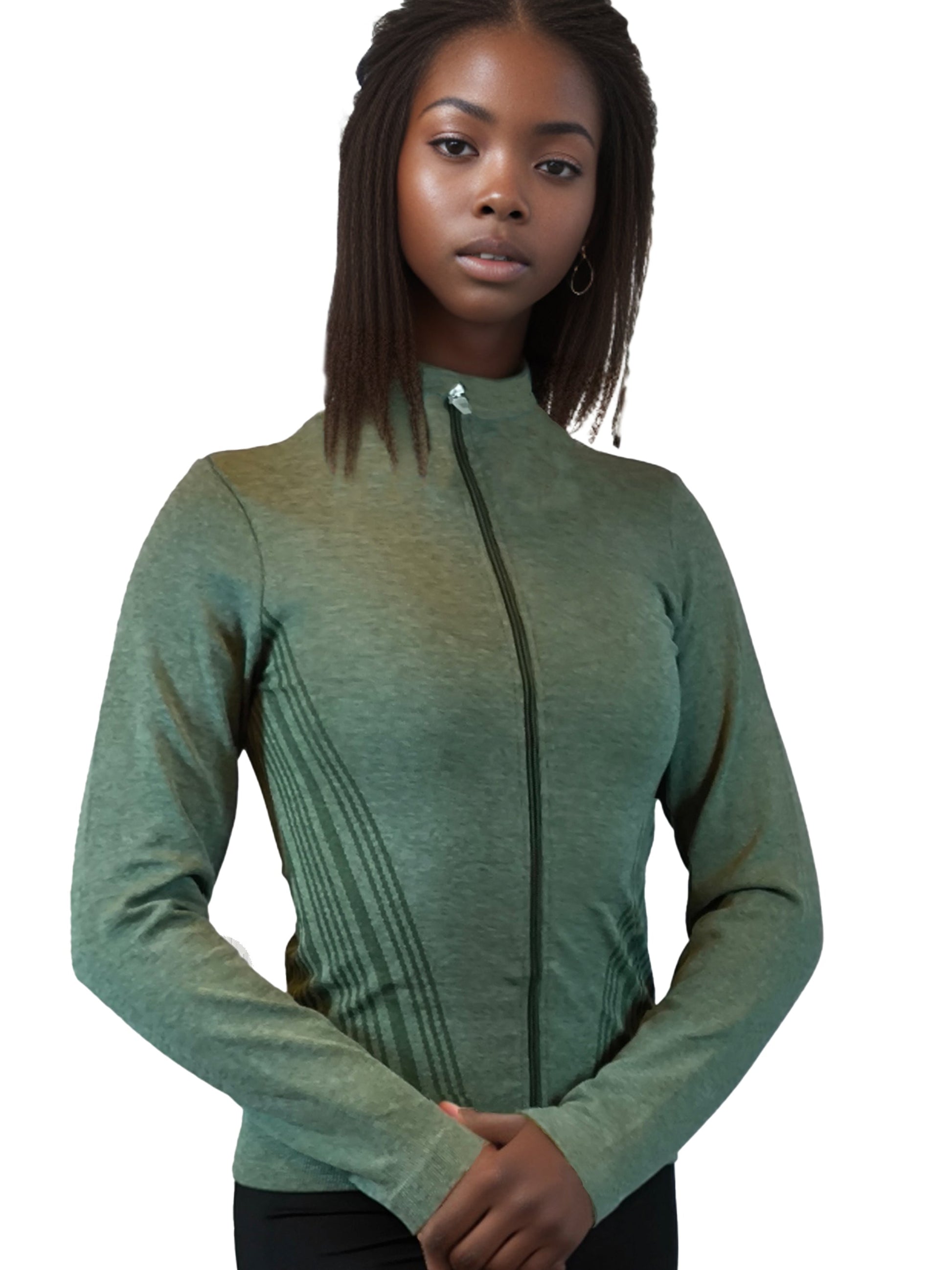 Damen Trainingsjacke, Jacke mit Reißverschluss in toller Streifenoptik von Moveworld