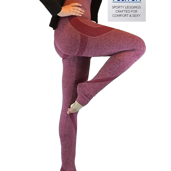 Nahtlose Damen Leggins, Fitnesshose, Yoga Hose, Trainingshose lang Push Up mit Raffung hinten von Moveworld
