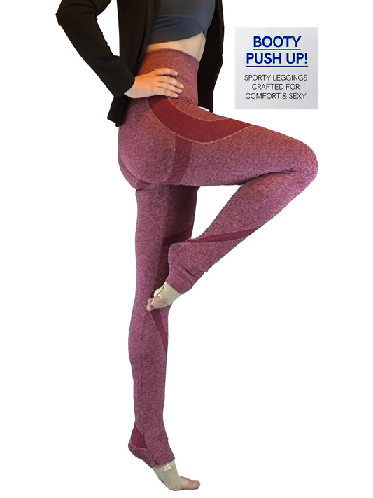 Nahtlose Damen Leggins, Fitnesshose, Yoga Hose, Trainingshose lang Push Up mit Raffung hinten von Moveworld