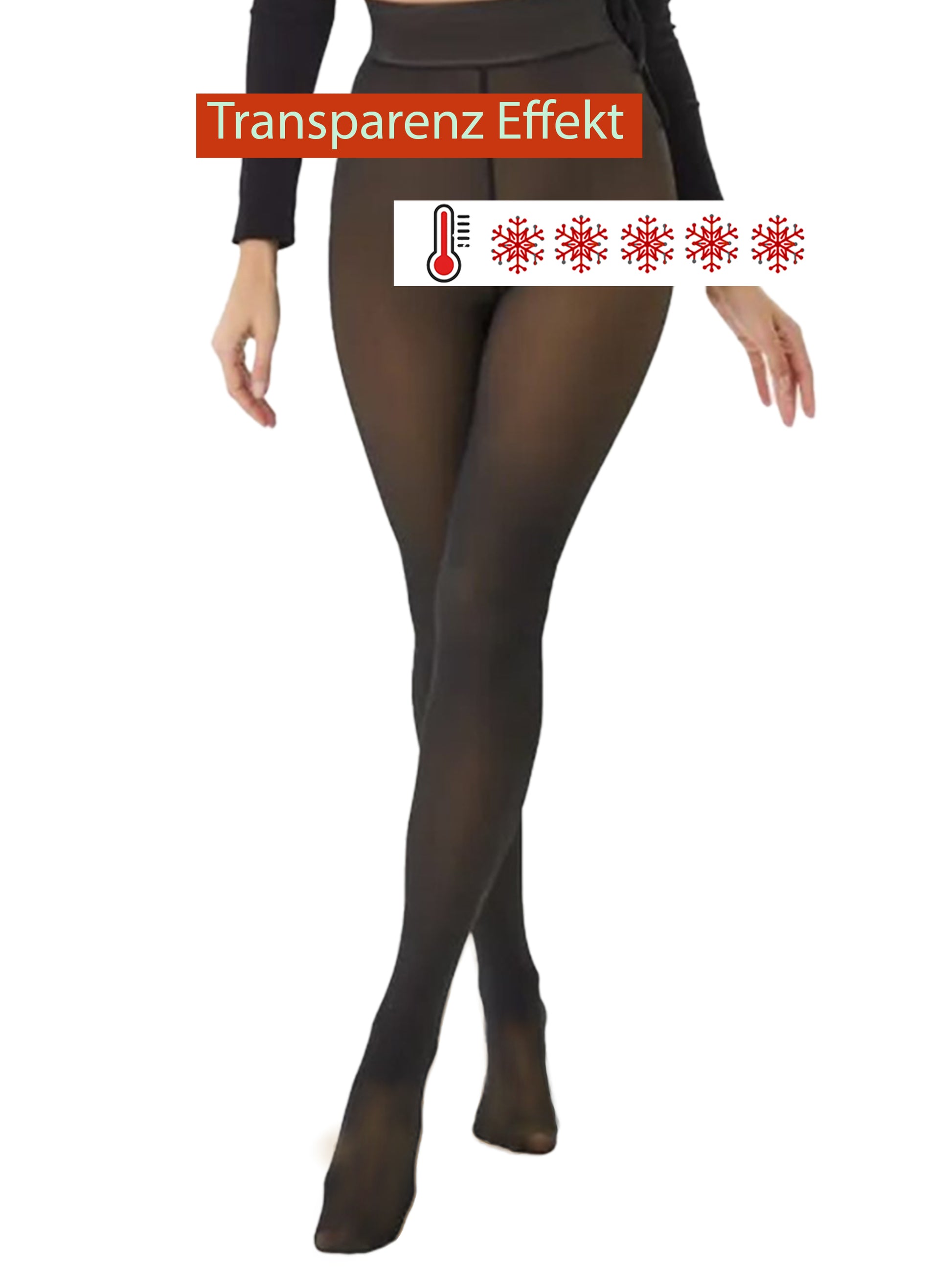 Damen Thermo Fleece Strumpfhose 680D für Eiskunstlauf, Gardetanz, Funkenmariechen ungefütterter Fußbereich Moveworld