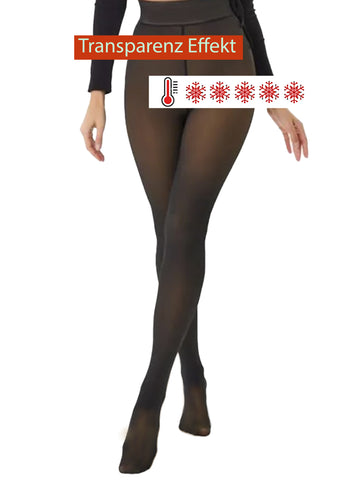 Damen Thermo Fleece Strumpfhose 680D für Eiskunstlauf, Gardetanz, Funkenmariechen ungefütterter Fußbereich Moveworld