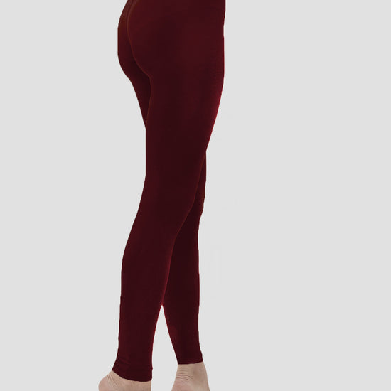 Damen Thermo Fleece Strumpfhose ohne Fuß, Leggins, Eiskunstlauf, Gardetanz Moveworld