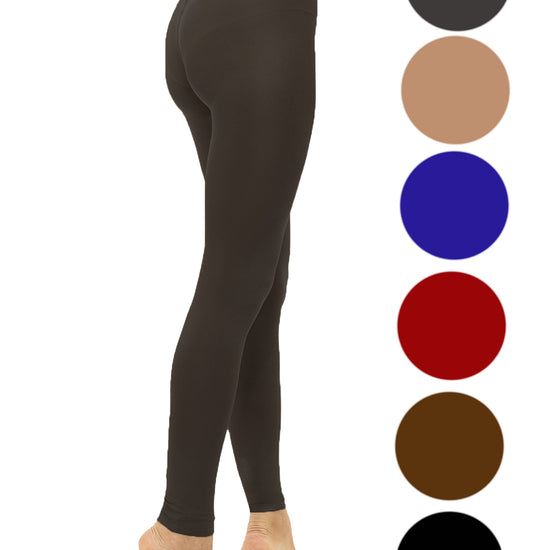 Damen Thermo Fleece Strumpfhose ohne Fuß, Leggins, Eiskunstlauf, Gardetanz Moveworld