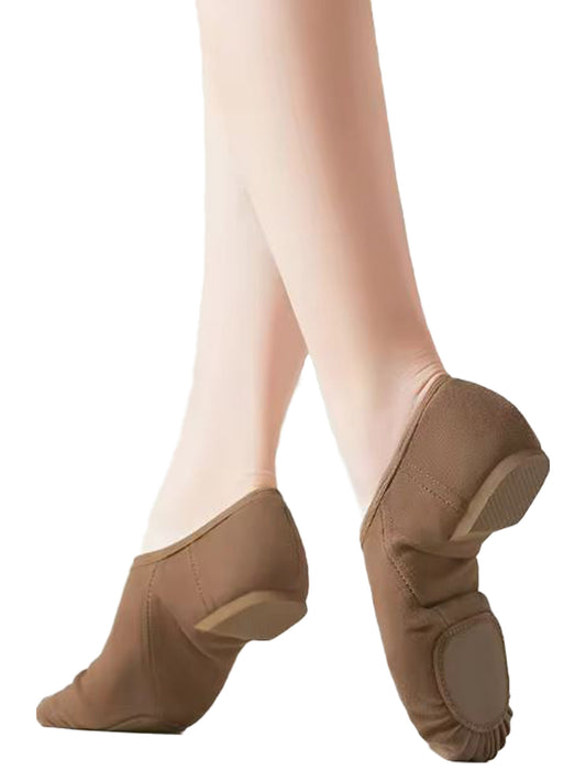 Stretch-Jazz Dance Schuhe aus dehnbarer Leine, geteilte Sohle