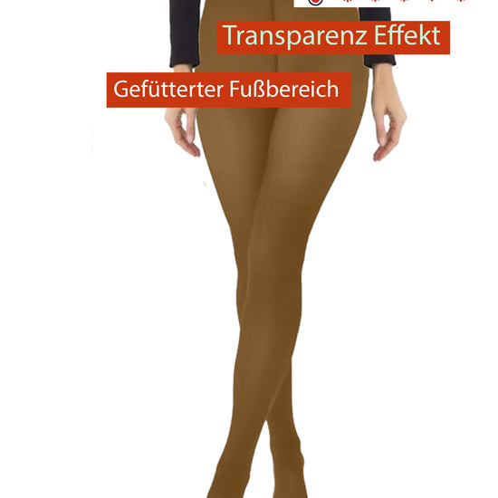 Damen Thermo Fleece Strumpfhose, Eiskunstlauf, Gardetanz,gefütterter Fußbereich Moveworld