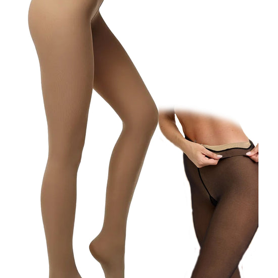 Damen Thermo Fleece Strumpfhose, Eiskunstlauf, Gardetanz,gefütterter Fußbereich Moveworld