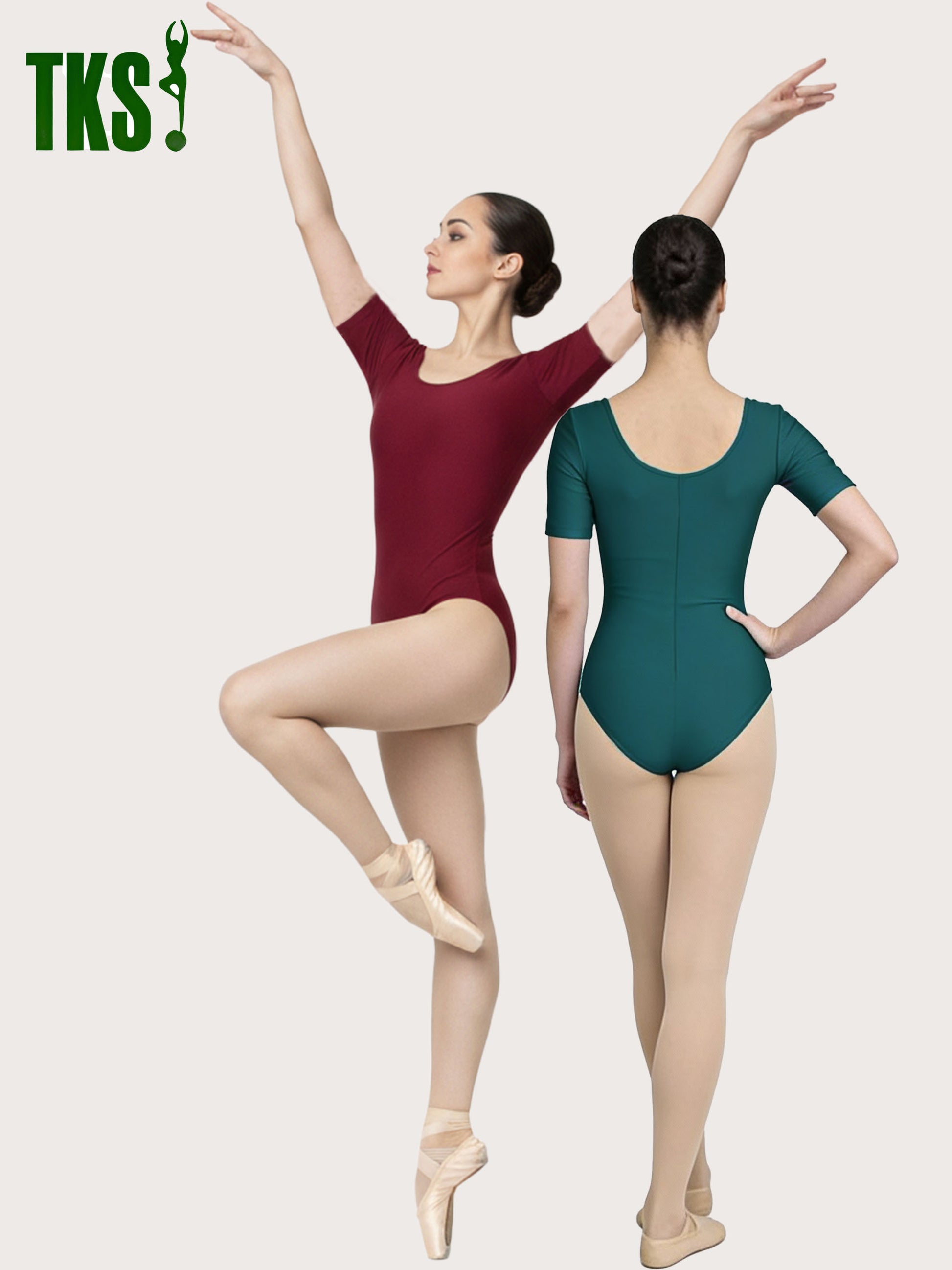 Trikot, Tanztrikot, Tanz Body, Balletttrikot, Turnanzug, Ballettbody, Leotard
für Damen Kurzarm Marke TKS
Modell: "Blair"