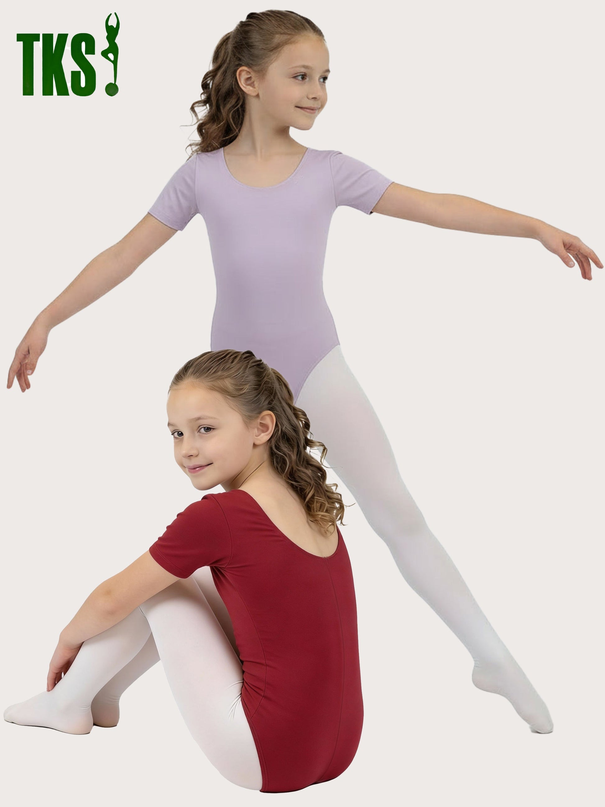 Trikot, Tanztrikot, Tanz Body, Balletttrikot, Turnanzug, Ballettbody, Leotard
für Mädchen Kurzarm Marke TKS
Modell: "Betti"