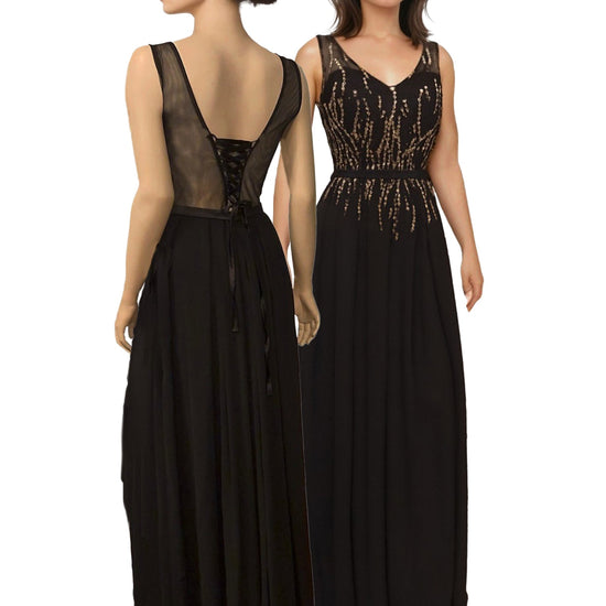 Abendkleid mit Glitzerapplikationen Moveworld