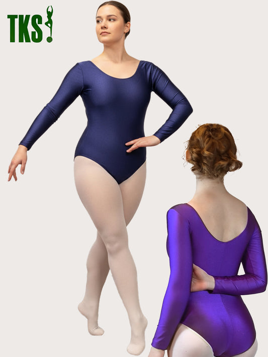 Trikot, Tanztrikot, Tanz Body, Balletttrikot, Turnanzug, Ballettbody, Leotard
für Große Größen, Plus Size Langarm Marke TKS Modell: "Blair"