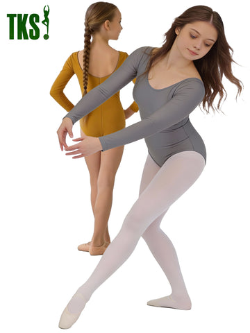 Trikot, Tanztrikot, Tanz Body, Balletttrikot, Turnanzug, Ballettbody, Leotard
für Mädchen Langarm Marke TKS
Modell: "Betti"