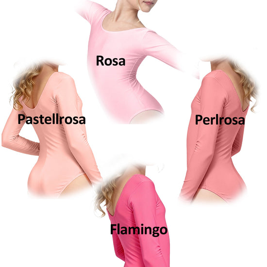 Trikot, Tanztrikot, Tanz Body, Balletttrikot, Turnanzug, Ballettbody, Leotard
für Mädchen Langarm Marke TKS
Modell: "Blair"