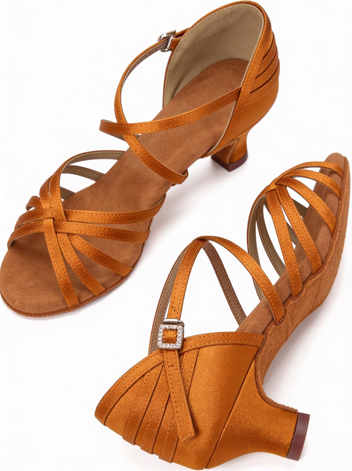 "Almagro" klassische Latein‑Tanzschuhe 5 cm Absatz| Satin Natur Moveworld