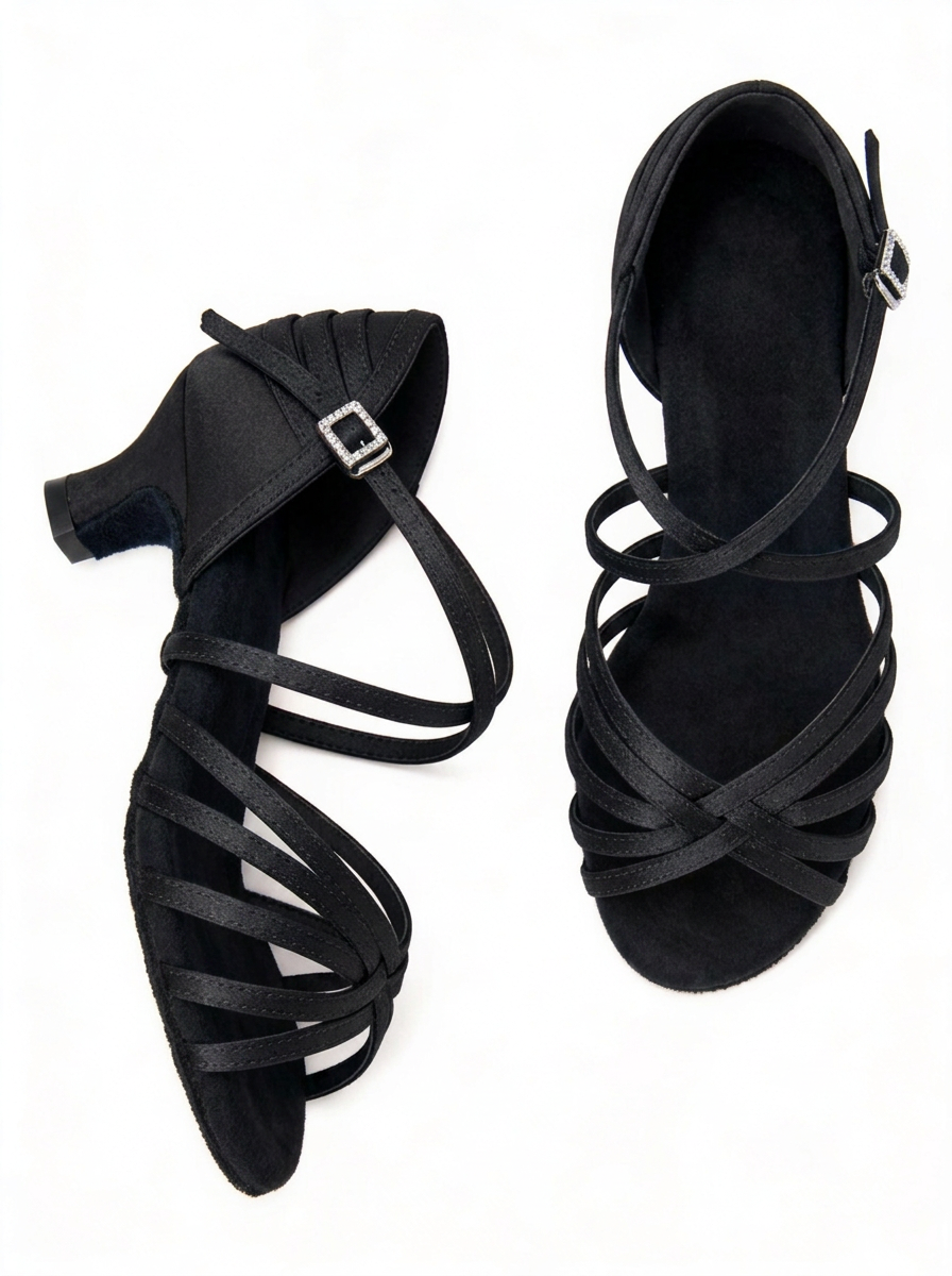 "Almagro" klassische Latein‑Tanzschuhe 5 cm Absatz| Satin Natur Moveworld