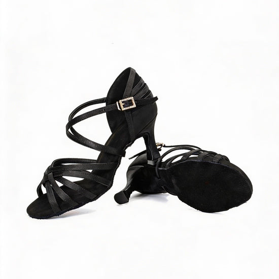 "Trinidad" Show- und Latein‑Tanzschuhe | Satin schwarz Moveworld