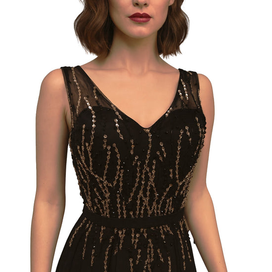 Abendkleid mit Glitzerapplikationen Moveworld