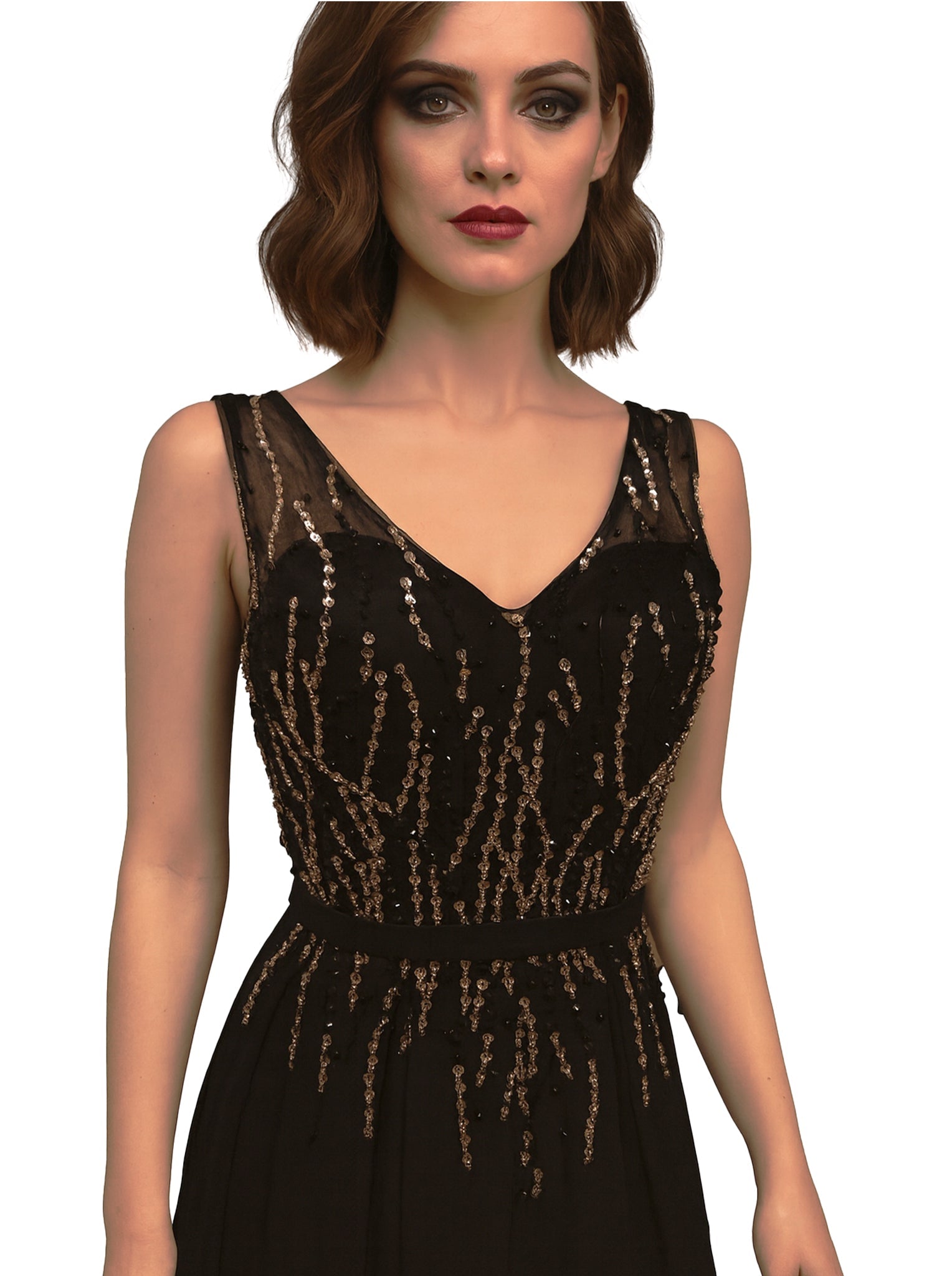 Abendkleid mit Glitzerapplikationen Moveworld